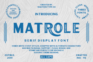 Discover the Versatility of Matrole: A Beautiful Display Font