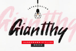 Giantthy: A Handwritten Brush Font for Personalized Design
