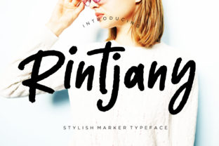 Rintjany: A Stylish Display Brush Font for Natural-Looking Text