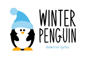 Winter Penguin: A Handwritten Display Font for Playful Crafting